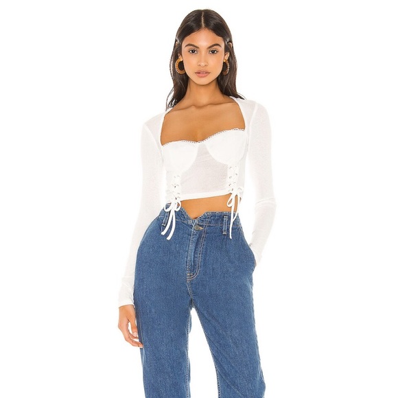 Superdown Aniah Lace Up Top - Picture 4 of 5